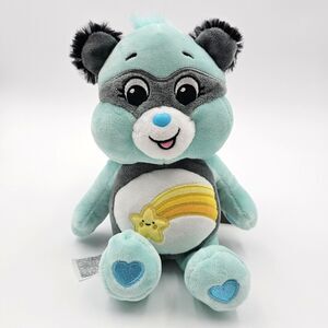 Raccoon Care Bears Wish Bear Green Plush 40th Anniversary Release! 2022 10"t